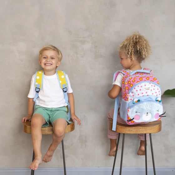 rugzak junior 9 liter 28 x 34 cm polyester roze/blauw