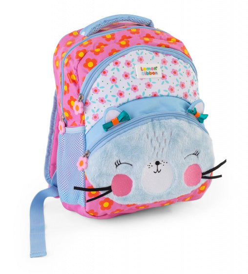 rugzak junior 9 liter 28 x 34 cm polyester roze/blauw