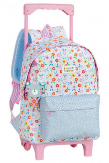 trolley rugzak Cat 10 liter softcase roze/blauw