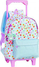 trolley rugzak Cat 47 x 31 cm polyester roze/blauw