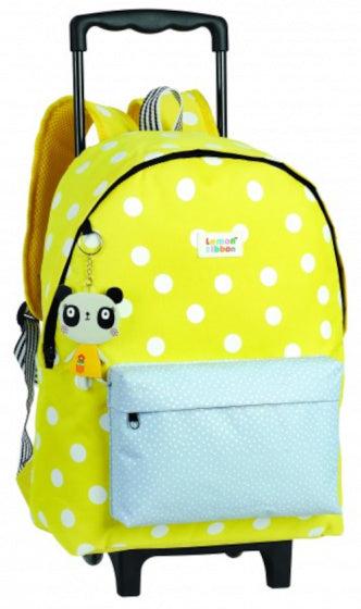 trolley rugzak Panda 21 liter softcase geel