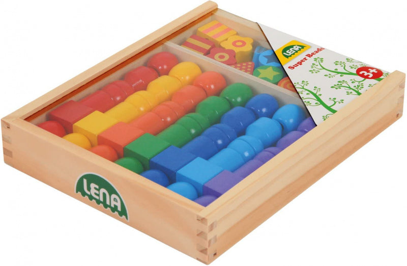 kralenset junior 3 cm hout 54 stuks