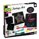 string-art flamingo & ster meisjes schuimrubber zwart