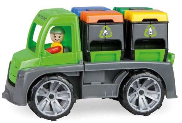 vuilniswagen Truxx jongens 28 x 16 cm groen/grijs 2-delig