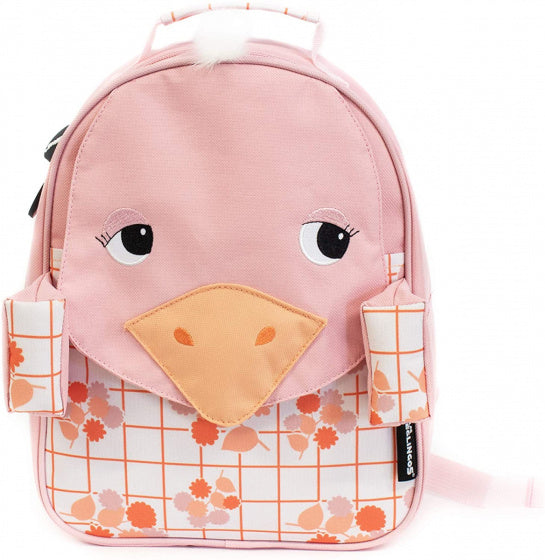 rugzak struisvogel junior 32 cm polyester roze