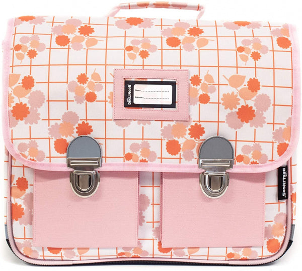 schooltas junior 38 cm polyester roze/oranje