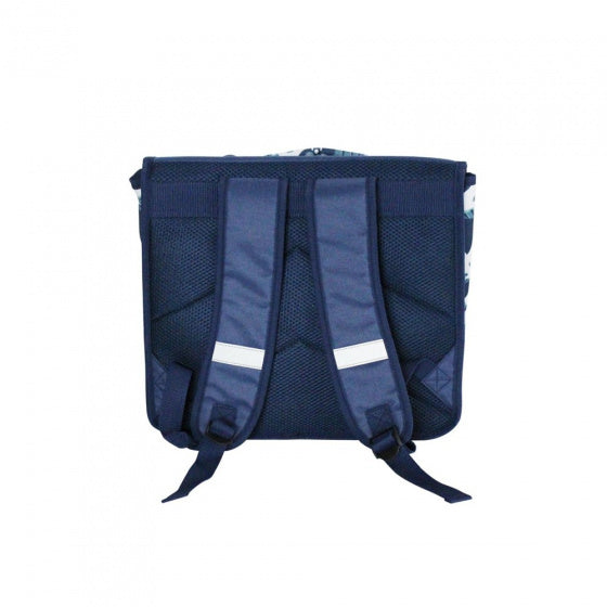 schooltas nijlpaard blauw 35 cm