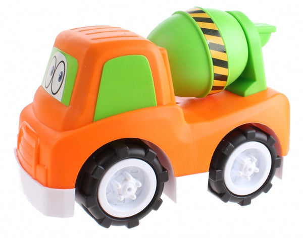 tekenfilmauto betonwagen 30 cm jongens oranje/groen