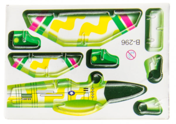 3D-puzzel vliegtuig 8 x 6 cm groen/wit