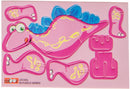 3D-puzzel dino 10,5 x 7,5 cm karton roze