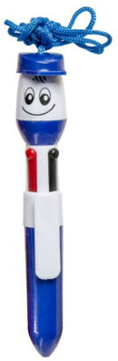 4-kleuren balpen junior 13,5 cm blauw