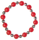 armband kunstparels meisjes 5 cm rood