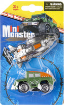 autoset mini-monsters junior groen/grijs 2-delig