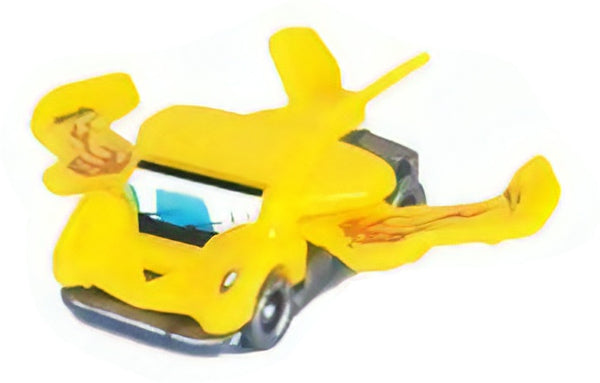 auto mini 3 cm geel 8-delig