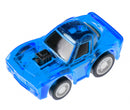 auto transparant jongens 5 x 3 cm blauw
