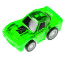 auto transparant jongens 5 x 3 cm groen