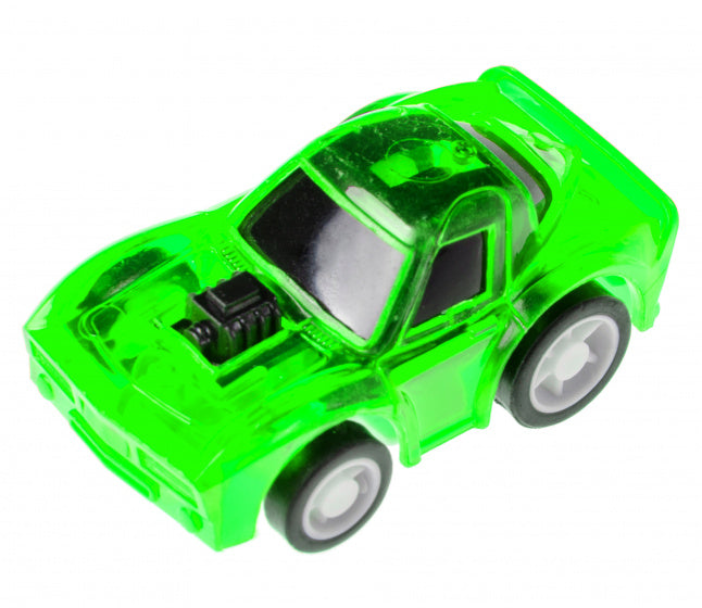 auto transparant jongens 5 x 3 cm groen
