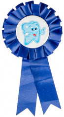 badge tandarts junior 15 x 8 cm textiel blauw