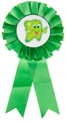 badge tandarts junior 15 x 8 cm textiel groen