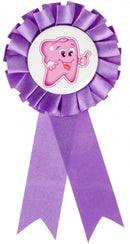 badge tandarts junior 15 x 8 cm textiel paars