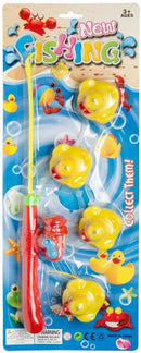 badspeelgoed eendjes hengelen 5-delig rood