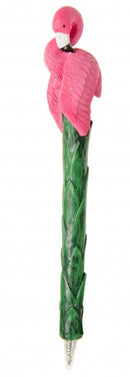 balpen flamingo roze/groen 16 cm