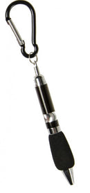 balpen met karabijnhaak 16 cm aluminium zwart