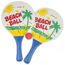 beachballset junior 34 cm hout blauw 3-delig