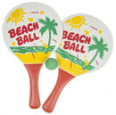 beachballset junior 34 cm hout rood 3-delig