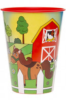beker boerderijdieren 260 ml rood/groen