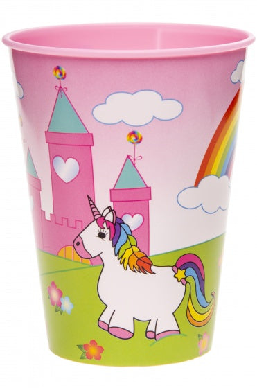 beker eenhoorn 260 ml roze