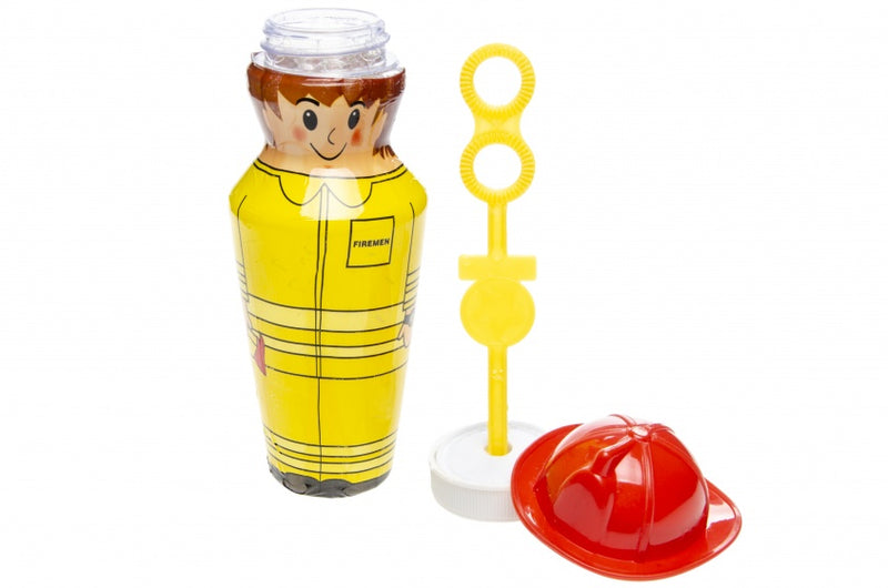 bellenblaas Politieman 15 cm blauw
