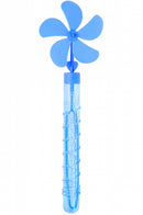 bellenblaas met windmolen 28 cm blauw