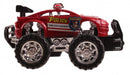 bigwheel politieauto 13 cm rood