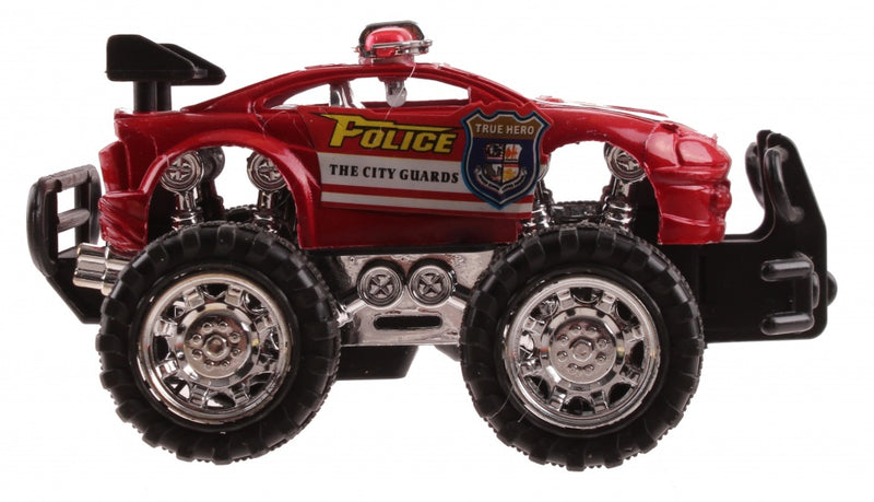 bigwheel politieauto 13 cm rood