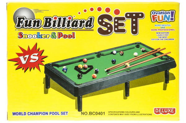 biljartspel Snooker & Pool 22,5 x 15,5 cm 6-delig