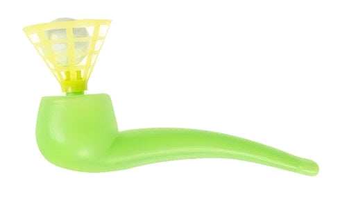 blaaspijpje junior 10 cm groen/geel 2-delig