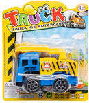 bouwvoertuig 10 cm blauwe graafwagen