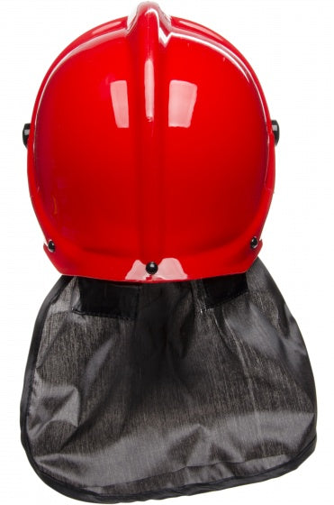 brandweerhelm met nekbescherming rood