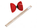 diabolo large junior 40 x 12 cm hout blank/rood