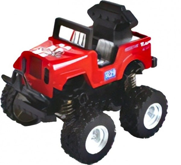 die-cast truck opwindmechanisme 7 cm rood
