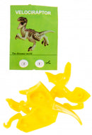 dinopuzzel jongens 5 x 6 cm geel 3-delig