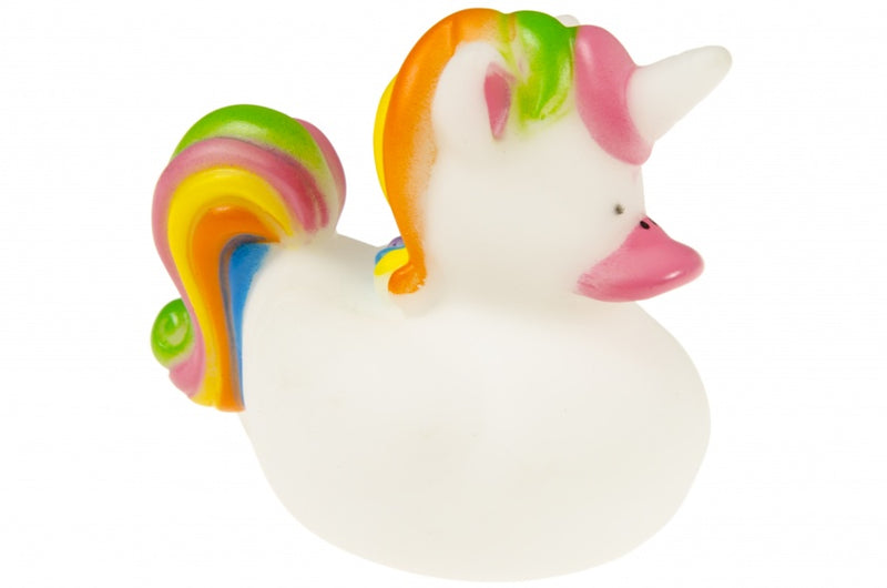 eenhoorn badeendjes wit 7 cm 4 stuks