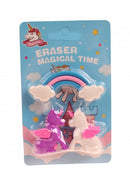 eenhoorn gum Magical Time blauw/wit/paars 3 stuks