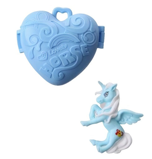 eenhoorn Pocket Unicorn meisjes 7,5 cm blauw 2-delig