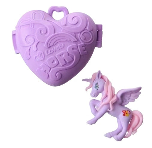 eenhoorn Pocket Unicorn meisjes 7,5 cm paars 2-delig