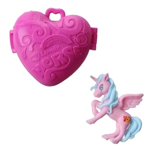 eenhoorn Pocket Unicorn meisjes 7,5 cm roze 2-delig