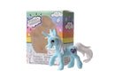 eenhoorn Pocket Unicorn meisjes 7 cm blauw/hartje