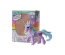 eenhoorn Pocket Unicorn meisjes 7 cm paars/hartje