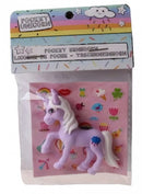 eenhoorn Pocket Unicorn meisjes 7 cm paars/wolkje 2-delig